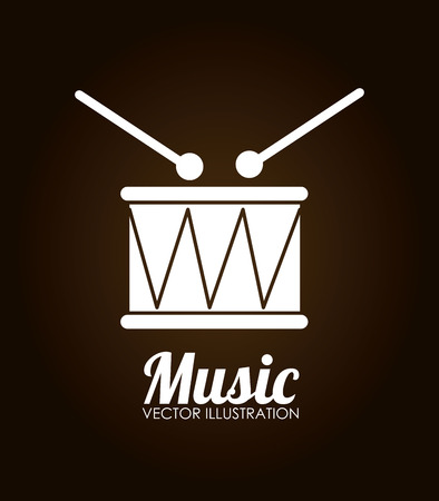 Music design over brown background,vector illustrationのイラスト素材
