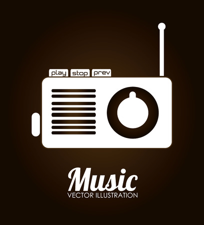 Music design over brown background,vector illustrationのイラスト素材