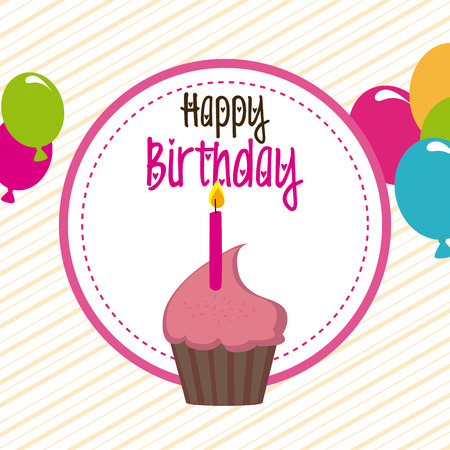 Birthday design over white background,vector illustrationのイラスト素材