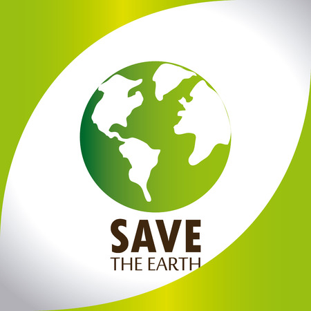 Ecology design over green background,vector illustrationのイラスト素材