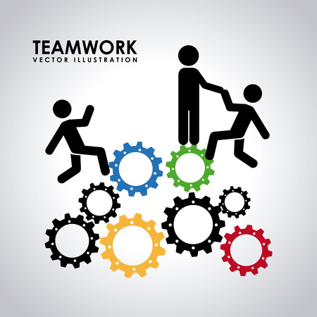 teamwork graphic design , vector illustrationのイラスト素材