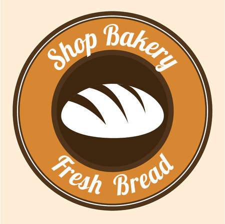 Bakery design over beige background,vector illustrationのイラスト素材