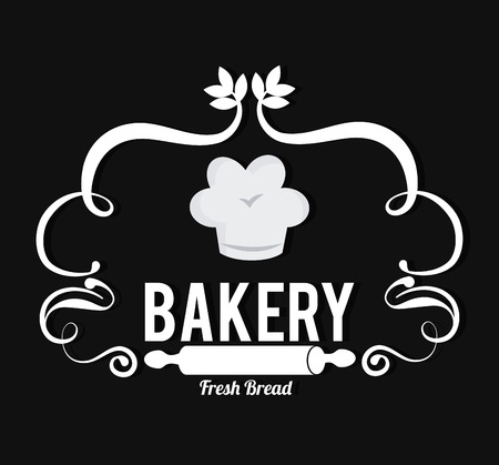 Bakery design over black background,vector illustrationのイラスト素材