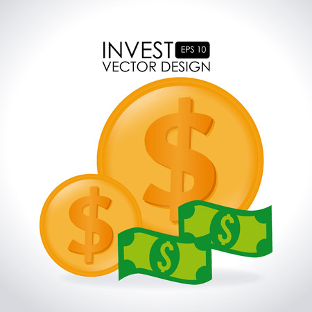 Money design over white background,vector illustrationのイラスト素材