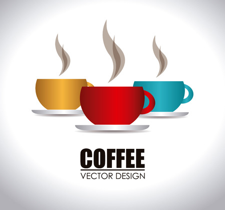 Coffee design over white background,vector illustrationのイラスト素材