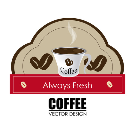 Coffee design over white background,vector illustrationのイラスト素材