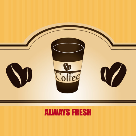 Coffee design over yellow background,vector illustrationのイラスト素材