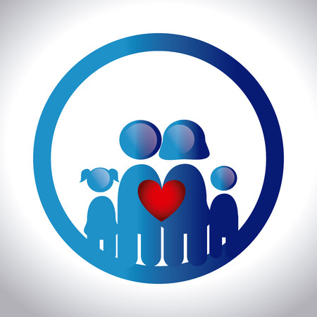 Family design over white background,vector illustrationのイラスト素材