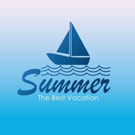 Summer design over blue background,vector illustrationのイラスト素材