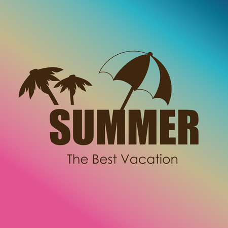 Summer design over colorful background,vector illustrationのイラスト素材