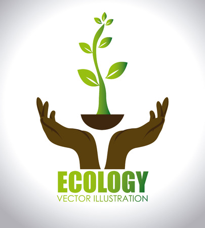 Ecology design over white background,vector illustrationのイラスト素材