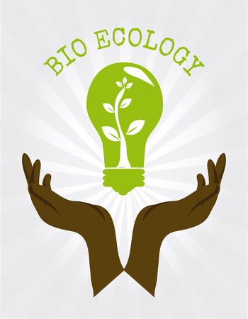 Ecology design over white background,vector illustrationのイラスト素材