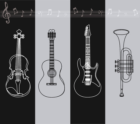 Music design over black background,vector illustrationのイラスト素材