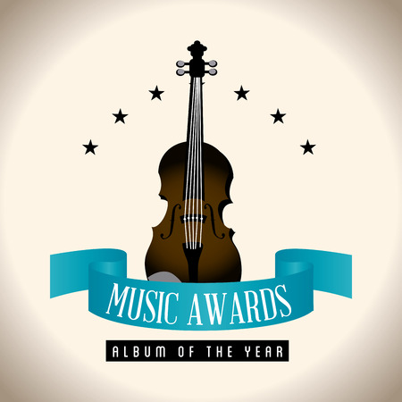 Music design over beige background,vector illustrationのイラスト素材