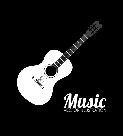 Music design over black background,vector illustrationのイラスト素材
