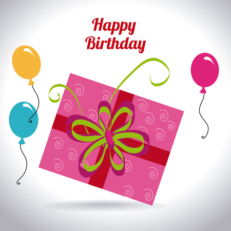 Birthday design over white background,vector illustrationのイラスト素材