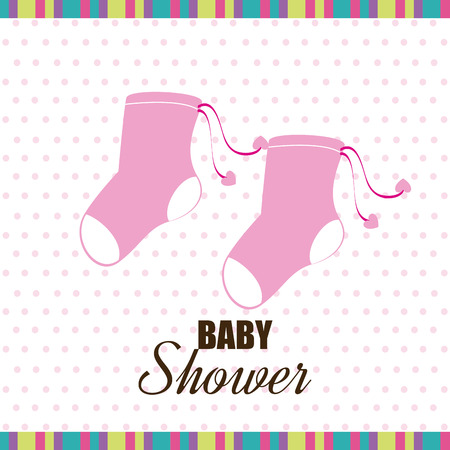 Baby shower design over white background,vector illustrationのイラスト素材