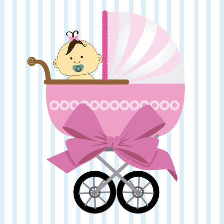 Baby shower design over white background,vector illustrationのイラスト素材