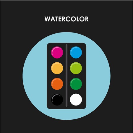 watercolor graphic design , vector illustrationのイラスト素材