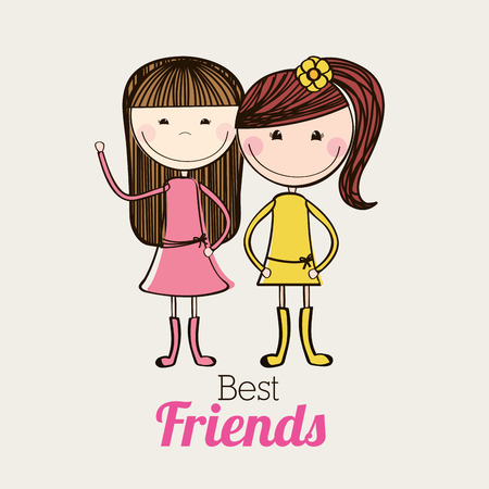 best friends design , vector illustrationのイラスト素材