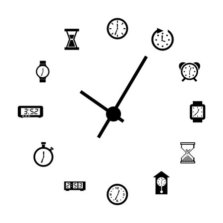 clock design , vector illustrationのイラスト素材