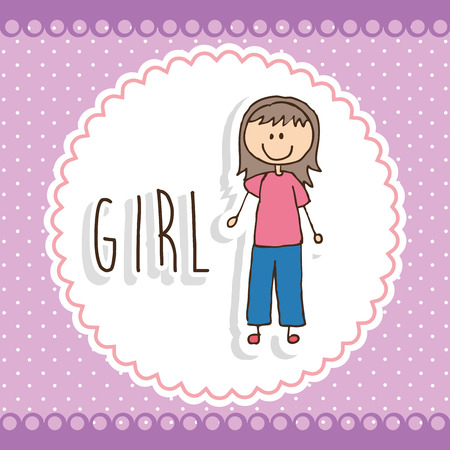 girl design , vector illustrationのイラスト素材