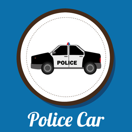 police car design , vector illustrationのイラスト素材