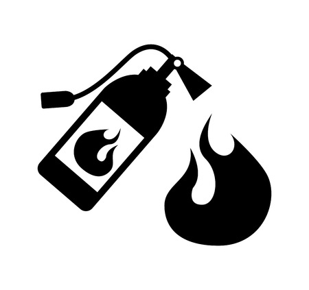 fire extinguisher icons design illustrationのイラスト素材