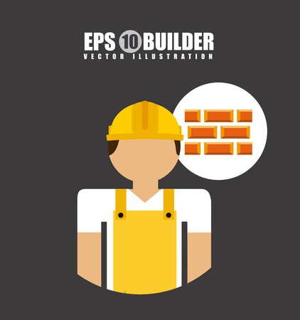 builder job design illustrationのイラスト素材