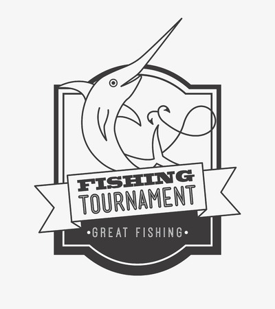 fishing tournament design illustrationのイラスト素材