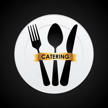 restaurant catering design illustrationのイラスト素材