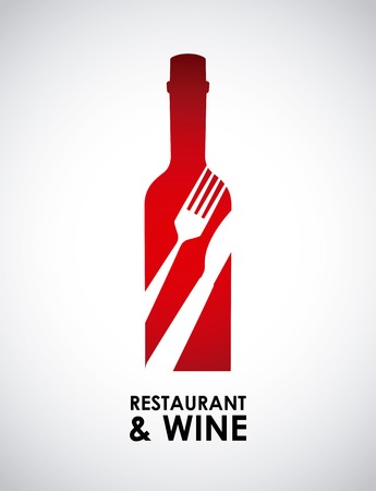 restaurant & wine design illustrationのイラスト素材
