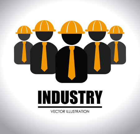 Industry people design over white backgroundのイラスト素材