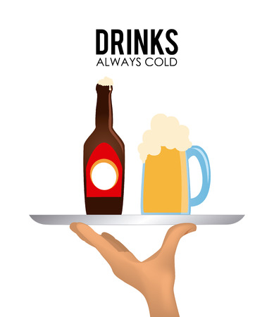 Drink design over white background, vector illustrationのイラスト素材