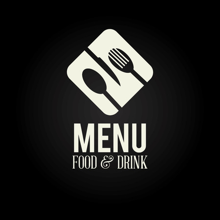 Restaurant design over black background, vector illustrationのイラスト素材