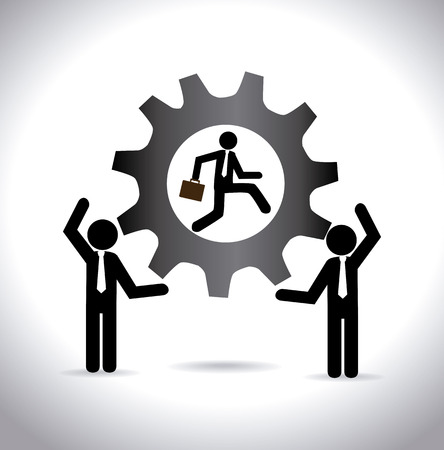 Business people design over white backgroundのイラスト素材