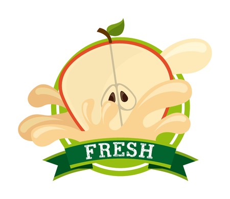 fresh apple fruit designのイラスト素材