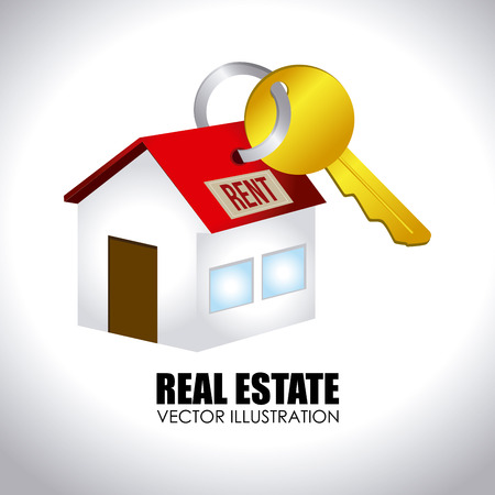 Real estate design over white backgroundのイラスト素材