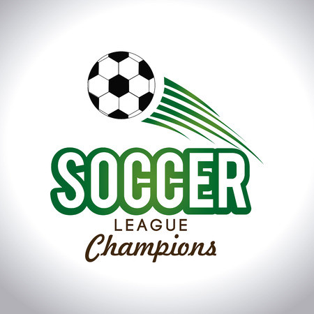 Soccer league champions Sport design over white backgroundのイラスト素材