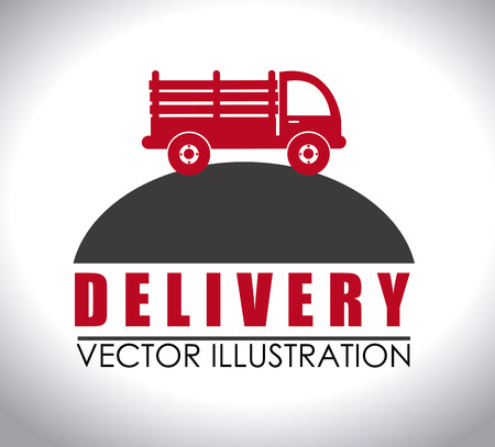 Delivery design over white backgroundのイラスト素材