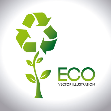 Ecology design over white background,vector illustration.のイラスト素材