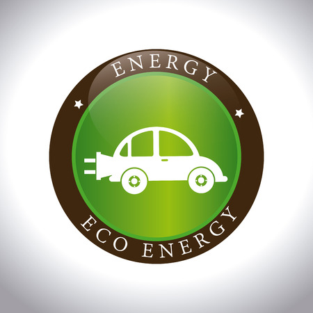 Eco Energy design over white backgroundのイラスト素材