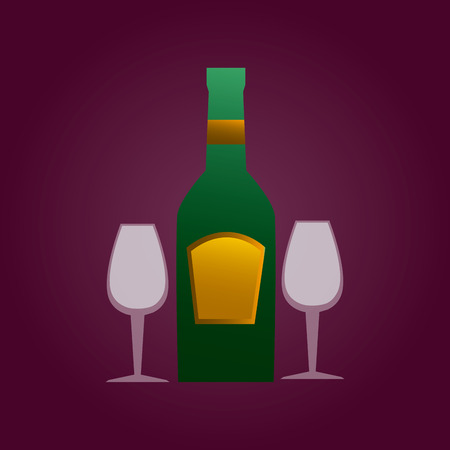 Drink design over purple backgroundのイラスト素材