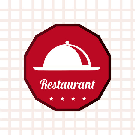Restaurant design over white backgroundのイラスト素材