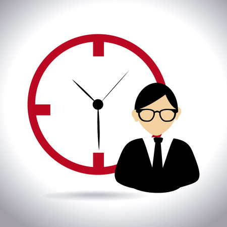 Business time design over white backgroundのイラスト素材