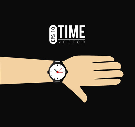 Time design over black backgroundのイラスト素材