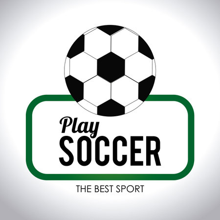 Play soccer Sport design over white backgroundのイラスト素材
