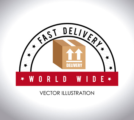 Fast Delivery world wide design over white backgroundのイラスト素材