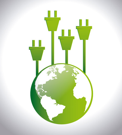 Ecology earth design over white background illustration.のイラスト素材