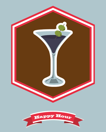 happy hour design, vector illustrationのイラスト素材